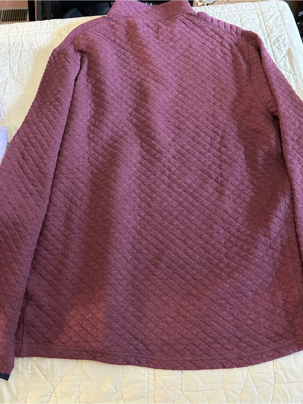 J. Crew Quilted Half-Zip Pullover - Dusty Plum